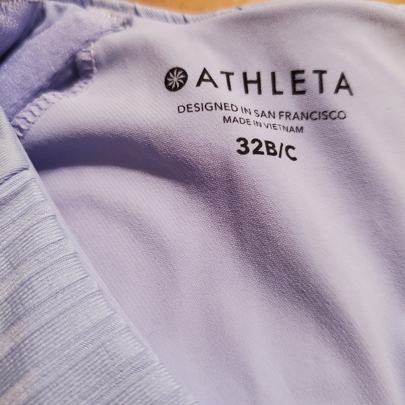 Athleta 32B/C Bikini Top Lavender Purple Ribbed - Picture 3 of 3